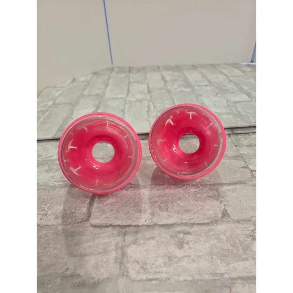 Celebrate Summer Together Stemless Wine Glasses Silicone Flamingo Sleeve Set 2